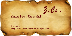 Zeisler Csanád névjegykártya